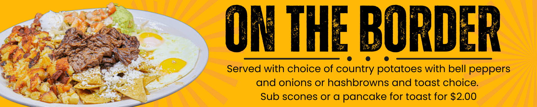 Header for On the Border Breakfast items